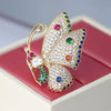 Color Butterfly Zircon Brooch