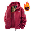 Men's Loose Casual Hooded And Velvet Printed Jacket