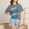Good Planes Good Vibes T-Shirt — Retro Travel Graphic Tee