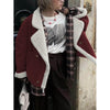 2026 Cross-border Autumn And Winter New European And American Women's Thickened Warm Fashion Loose Casual Retro Lamb Wool Jacket For Women