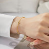 S925 Sterling Silver High-End Blue-Eyed Diamond-Encrusted Bracelet