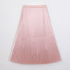 Fashionable Simple Versatile Satin Pleated Midi Skirt