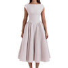 Backless Crew-neck Sleeveless Tank Dress Womens Midi Dress