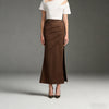 Slimming Pleated Slit Chic Bodycon Skirt