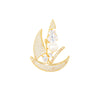 Women's Pin Sailboat Micro Gold Inlaid Shell Pearls