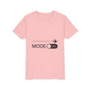 Youth Tee — “Mode On” Airplane Travel Kids T‑Shirt