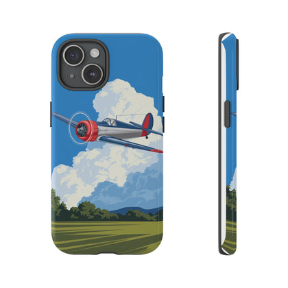Vintage Airplane Phone Case | Tough Cases, Aviation Gift, Pilot Accessory, Cloud Design, Unique Phone Cover