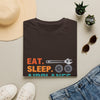 T-Shirt — "Eat. Sleep. Airplanes. Repeat." Pilot Aviation Tee