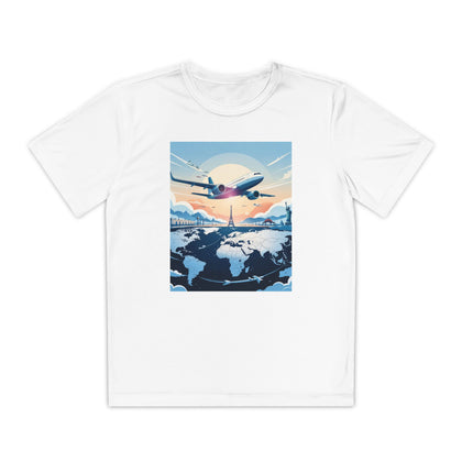 Youth Air Travel Graphic Tee - Explore the World Design
