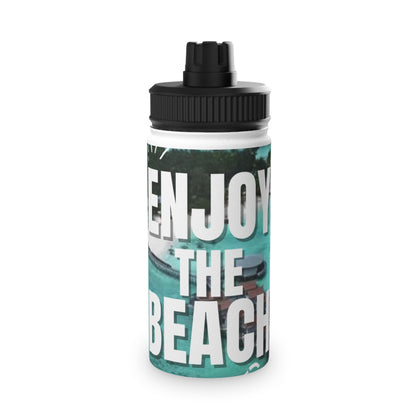Beach Vibes Stainless Steel Water Bottle, Travel Tumbler, Summer Hydration, Fitness Gear, Outdoor Adventures, Gift for Beach Lovers