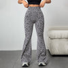 High-waisted Butt-lifting Printed Flared Athletic Pants