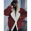 2026 Cross-border Autumn And Winter New European And American Women's Thickened Warm Fashion Loose Casual Retro Lamb Wool Jacket For Women