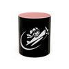 Pilot Pup Coffee Mug — Black Accent Ceramic Mug with Aviator Dog Design (11/15oz)
