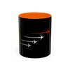 Aviation Jet Mug — Red Leader Flight Trail Coffee Cup (11/15oz)