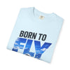 Born to Fly T-Shirt — Airplane Graphic Tee, "Sky Is Not The Limit" Aviation Pilot Shirt