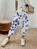 Women's Fashion Casual Drawstring Pocket Floral Floral Print Casual Jumpsuit