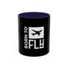 Born to Fly Coffee Mug — Pilot Airplane Travel Gift (11/15oz)