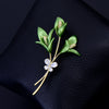Contracted stereo flower brooch
