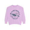 Flying Circus Adventure Sweatshirt, Unisex Garment-Dyed Pullover, Vintage Airplane Gift, Cozy Fall Apparel, Aviation Enthusiast Top