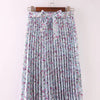 New Arrival Printed Bow-Knot Pleated Skirt Midi Skirt