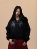 Retro Hooded Printed Casual Sweatshirt Women's Hooded Jacket