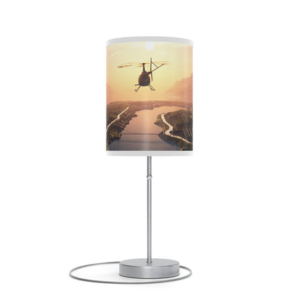 Helicopter Sunset Table Lamp - Elegant Nightstand Light for Home Decor