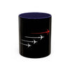 Aviation Jet Mug — Red Leader Flight Trail Coffee Cup (11/15oz)