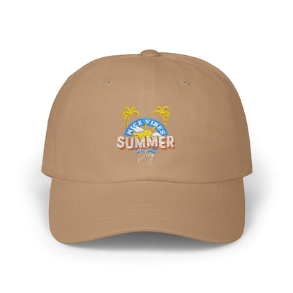 Summer Vibes Classic Dad Cap - Relaxed Fit Adjustable Hat with Palm Trees