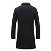 Winter Lapel Trench Coat Fashion Pocket Single Breasted Jacket Outerwear Casual Solid Color Men's Clothing