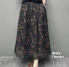 Ramie Printed Skirt Women Big Swing Art