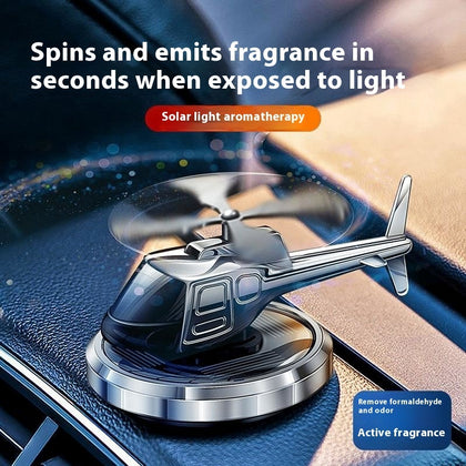 Metal Solar Helicopter Auto Perfume Rotating Vehicle Interior Decoration