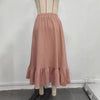 High Waisted Layered Pleated Midi Skirt