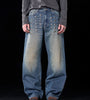 Women's Fashion High Street Gothic American Personalized Loose Jeans