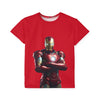Kids Iron Man Sports Jersey - Red Superhero Tee for Active Play