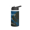 Serene Stainless Steel Water Bottle with Inspirational Quote, Travel Tumbler, Eco-Friendly Flask, Fitness Hydration, Gift for Nature Lovers
