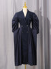Sculptural Puff-Sleeve Double-Breasted Long Coat