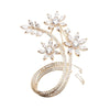 High-end Retro Inlaid Color Flower Brooch Women