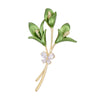 Contracted stereo flower brooch