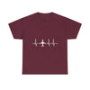 Plane Heartbeat T-Shirt — Pilot Aviation Flight Crew Tee