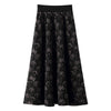 High Waist A- Line Large Hem Midi Dress