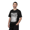 Pilot Nutrition Facts T-Shirt — Funny Pilot Gift Tee for Aviators