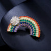 Fashion pin buckle rainbow corsage