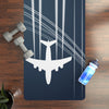 Airplane Trails Rubber Yoga Mat - Perfect for Travelers & Yoga Enthusiasts