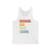 Pilot Dad Tank Top — "Husband. Dad. Pilot. Legend." Vintage Retro Typography