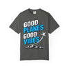 Good Planes Good Vibes T-Shirt — Retro Travel Graphic Tee