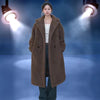 Caterpillar-style Long Coat Women's Faux Fur Jacket