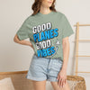 Good Planes Good Vibes T-Shirt — Retro Travel Graphic Tee