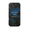 Clear Phone Cases with Inspirational Quote | Transparent Phone Cover | Take a Deep Breath and Relax | Nature Vibe | Gift Idea | Phone [...]