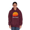 Sunset Vibes Unisex Hooded Sweatshirt - 'THE WORLD' Design