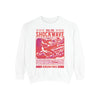 Shockwave Unisex Garment-Dyed Sweatshirt - Retro Style Design, Cozy Streetwear, Trendy Oversized, Perfect Gift for Casual Days, Festivals